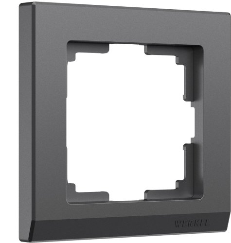 Рамка универсальная Werkel Stark 1-м. графит матовый фото Рамка универсальная Werkel Stark 1-м. графит матовый картинка